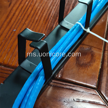 Pengurusan kabel logam 19 inci 1U 5 cincin